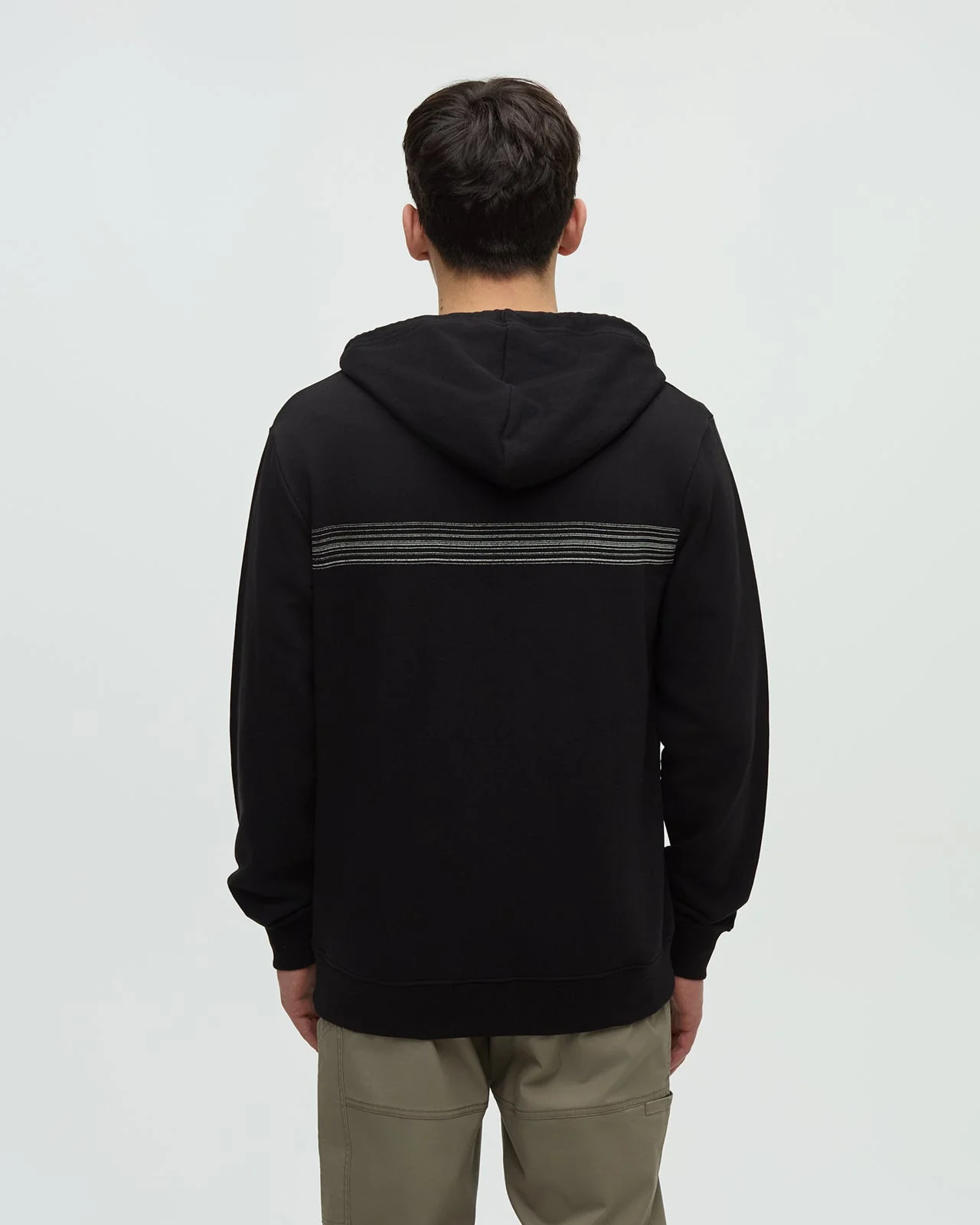 Haiti Striped Palm Zip Hoodie - Image 3