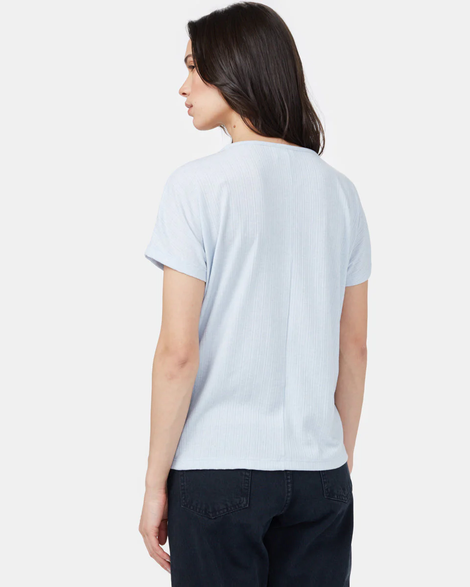 Ribbed Scoop Neck T-Shirt - Image 3